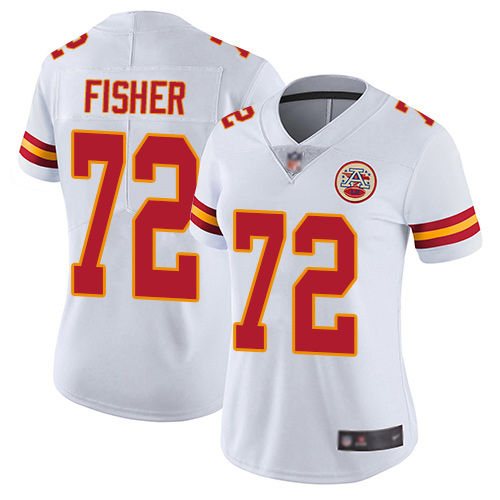 Women Kansas City Chiefs #72 Fisher Eric White Vapor Untouchable Limited Player Football Nike NFL Jersey